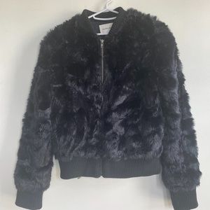 Cupcakes and Cashmere Faux Fur Jacket - Navy Blue